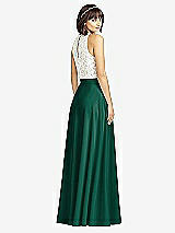 Rear View Thumbnail - Hunter Green Crepe Maxi Skirt