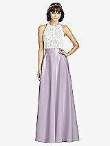 Front View Thumbnail - Lilac Haze Crepe Maxi Skirt