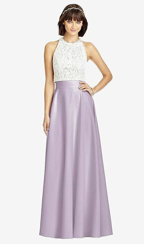 Front View - Lilac Haze Crepe Maxi Skirt