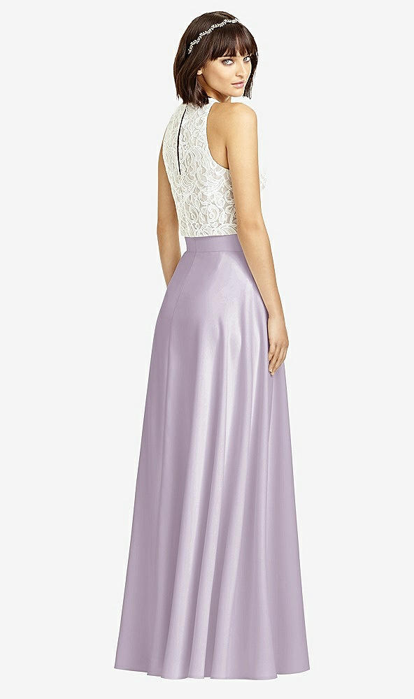 Back View - Lilac Haze Crepe Maxi Skirt