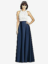 Front View Thumbnail - Midnight Navy Crepe Maxi Skirt