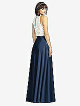 Rear View Thumbnail - Midnight Navy Crepe Maxi Skirt