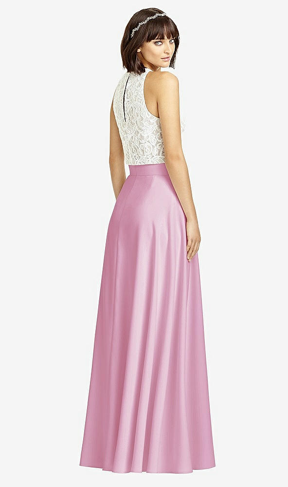 Back View - Powder Pink Crepe Maxi Skirt