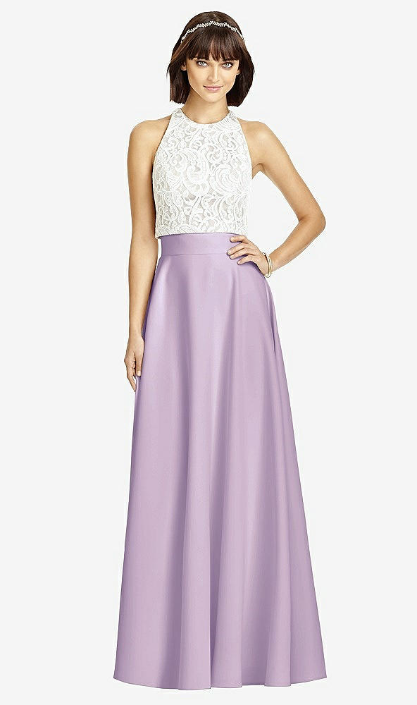 Front View - Pale Purple Crepe Maxi Skirt