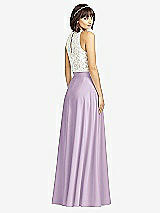 Rear View Thumbnail - Pale Purple Crepe Maxi Skirt