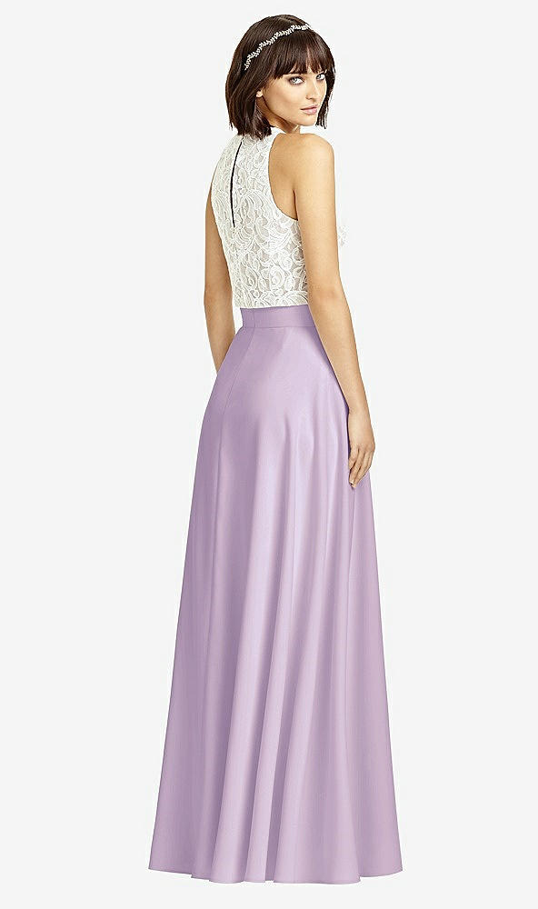 Back View - Pale Purple Crepe Maxi Skirt