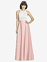 Front View Thumbnail - Rose - PANTONE Rose Quartz Crepe Maxi Skirt