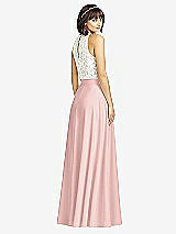 Rear View Thumbnail - Rose - PANTONE Rose Quartz Crepe Maxi Skirt