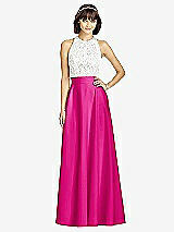 Front View Thumbnail - Think Pink Crepe Maxi Skirt