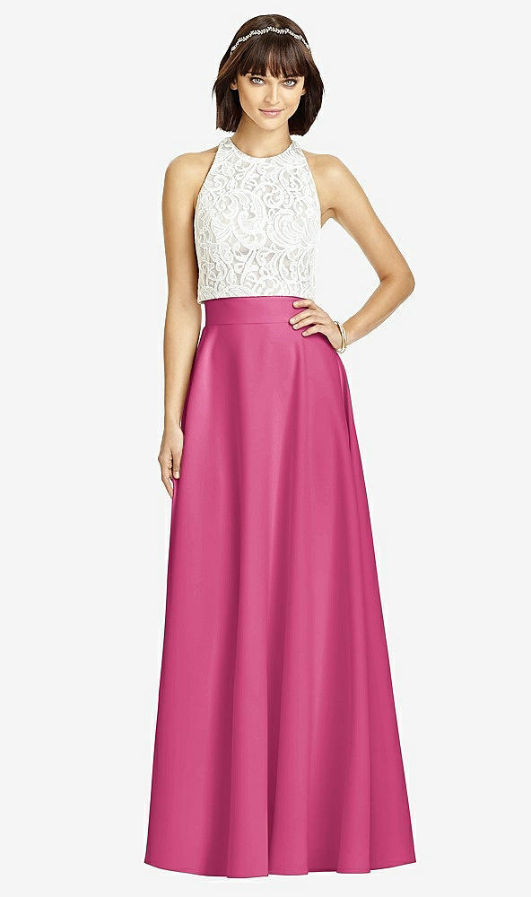 Front View - Tea Rose Crepe Maxi Skirt