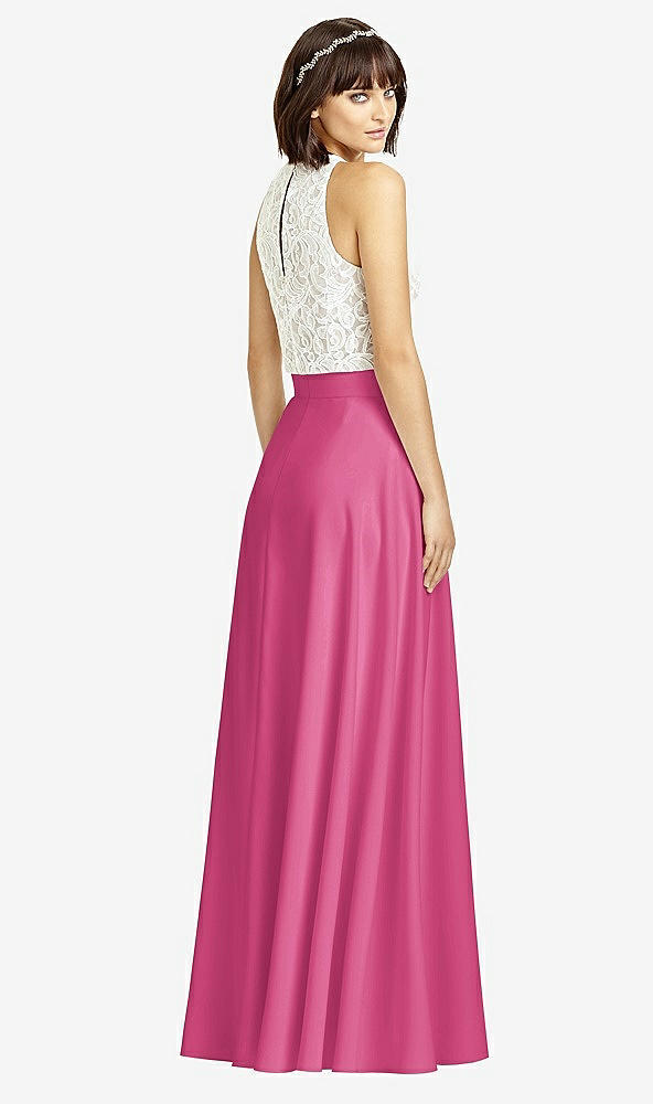 Back View - Tea Rose Crepe Maxi Skirt