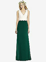 Front View Thumbnail - Hunter Green & Ivory Social Bridesmaids Style 8172