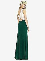 Rear View Thumbnail - Hunter Green & Ivory Social Bridesmaids Style 8172