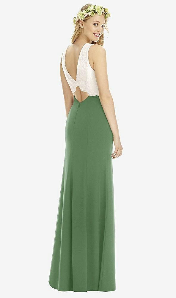 Back View - Vineyard Green & Ivory Social Bridesmaids Style 8172