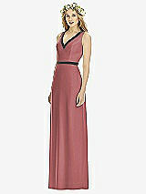 Front View Thumbnail - English Rose & Black Social Bridesmaids Style 8173