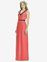 Front View Thumbnail - Perfect Coral & Black Social Bridesmaids Style 8173