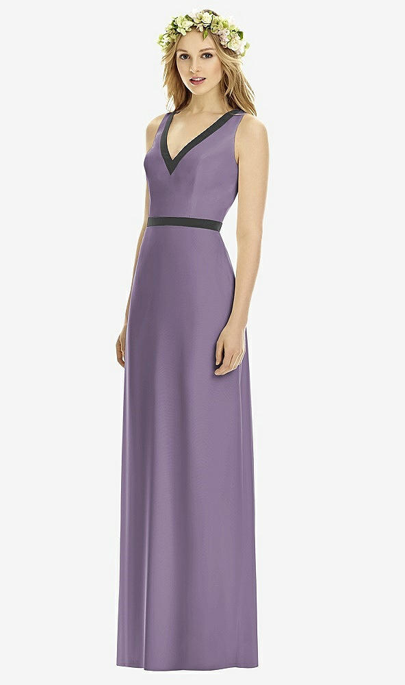 Front View - Lavender & Black Social Bridesmaids Style 8173