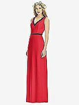 Front View Thumbnail - Parisian Red & Black Social Bridesmaids Style 8173