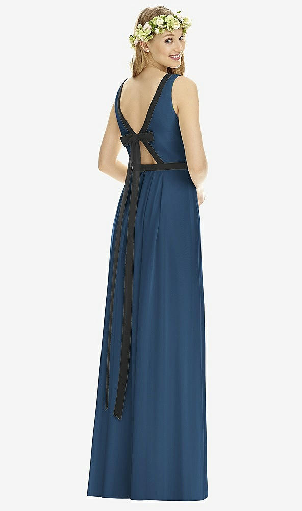 Back View - Sofia Blue & Black Social Bridesmaids Style 8173