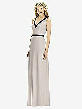 Front View Thumbnail - Taupe & Black Social Bridesmaids Style 8173