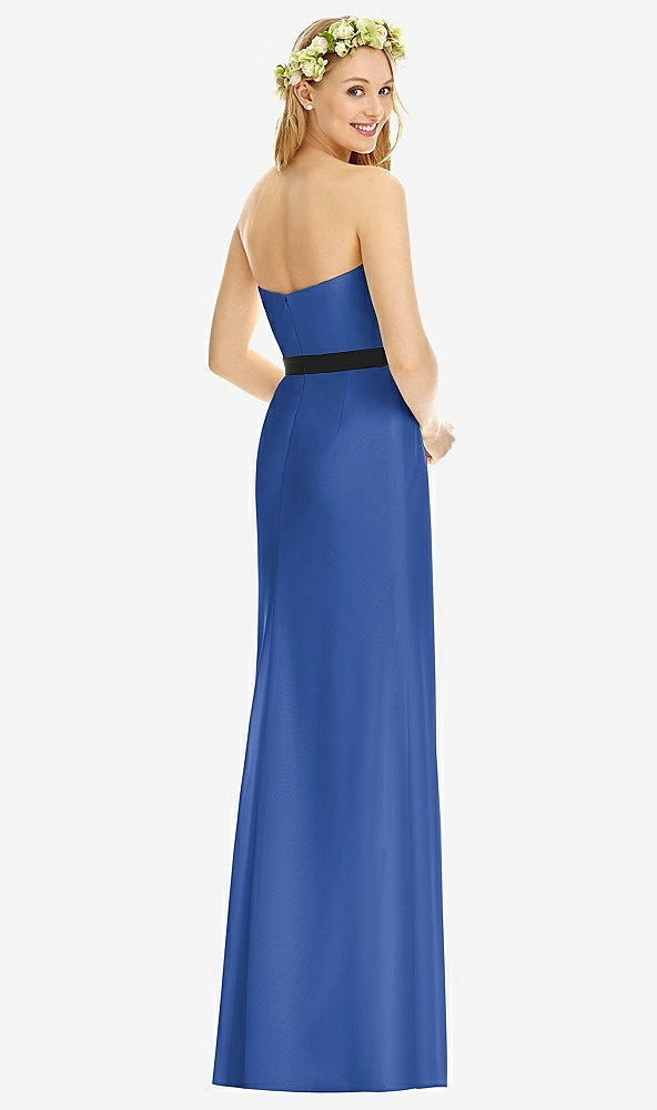 Back View - Classic Blue & Black Social Bridesmaids Style 8174