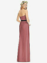 Rear View Thumbnail - English Rose & Black Social Bridesmaids Style 8174