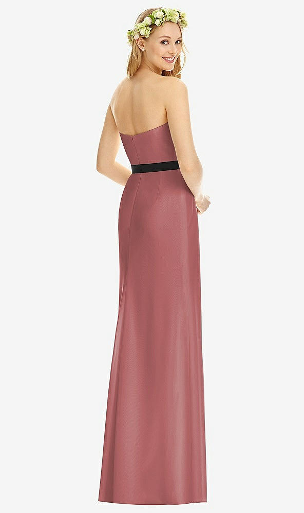 Back View - English Rose & Black Social Bridesmaids Style 8174