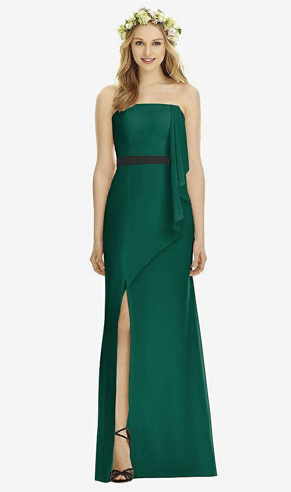 Front View - Hunter Green & Black Social Bridesmaids Style 8174