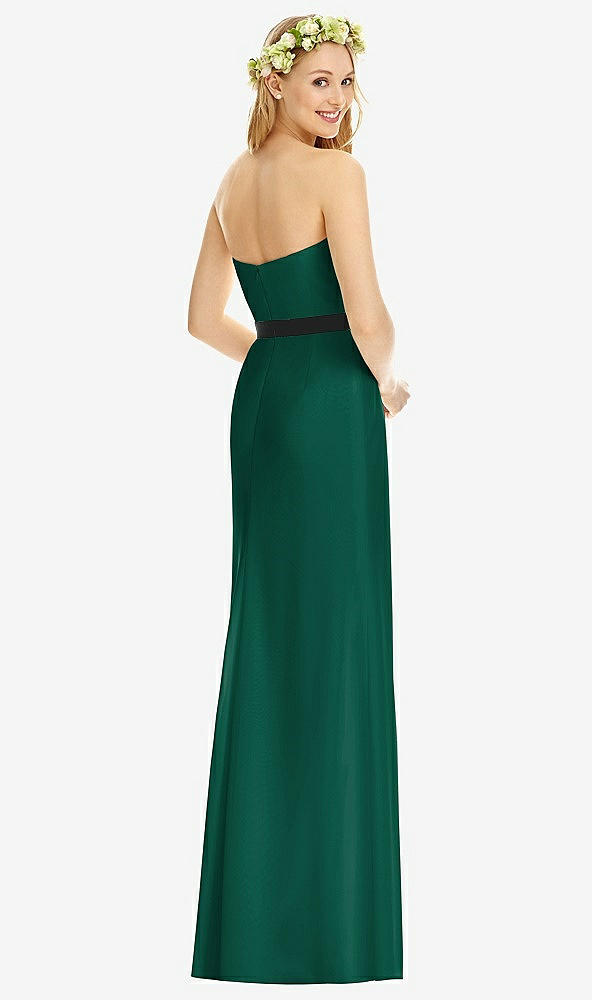 Back View - Hunter Green & Black Social Bridesmaids Style 8174