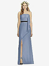 Front View Thumbnail - Larkspur Blue & Black Social Bridesmaids Style 8174