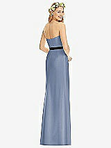 Rear View Thumbnail - Larkspur Blue & Black Social Bridesmaids Style 8174