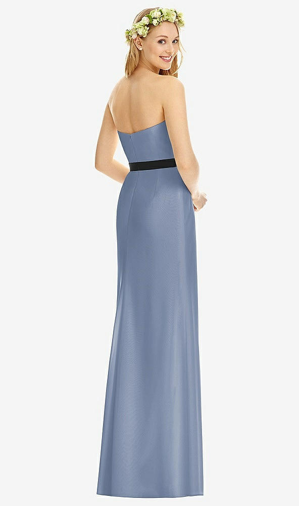 Back View - Larkspur Blue & Black Social Bridesmaids Style 8174