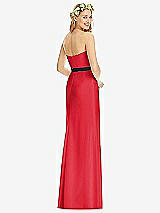 Rear View Thumbnail - Parisian Red & Black Social Bridesmaids Style 8174