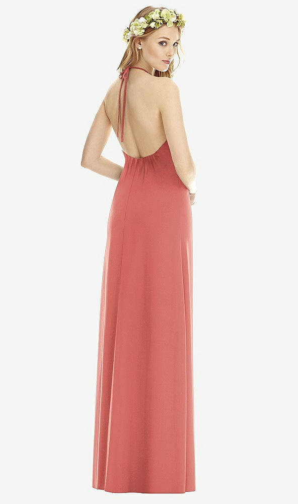 Back View - Coral Pink Social Bridesmaids Style 8175