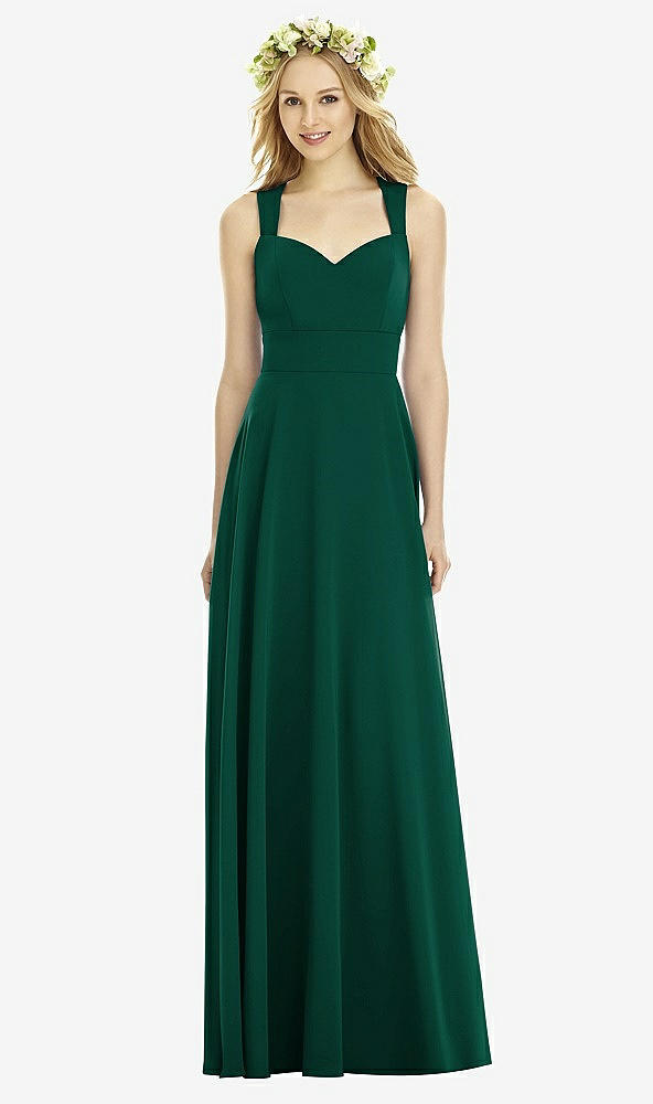 Back View - Hunter Green Social Bridesmaids Dress 8177