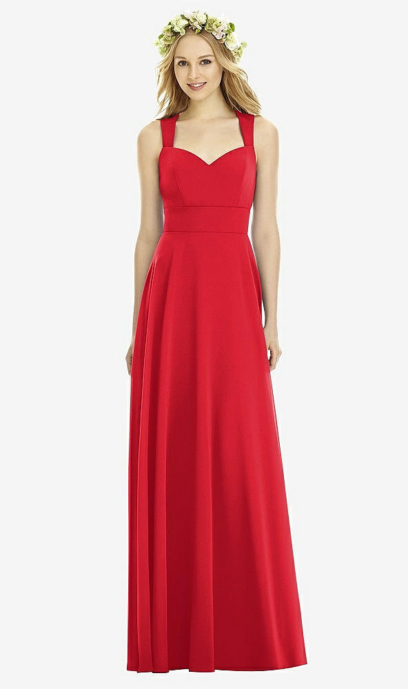 Back View - Parisian Red Social Bridesmaids Dress 8177