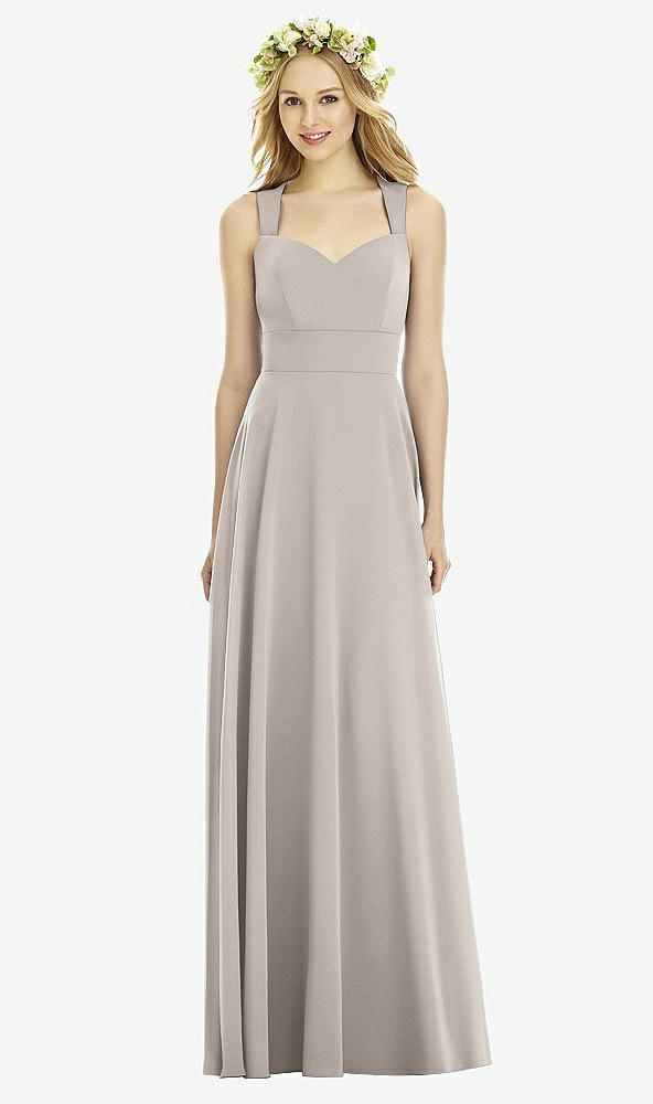 Back View - Taupe Social Bridesmaids Dress 8177