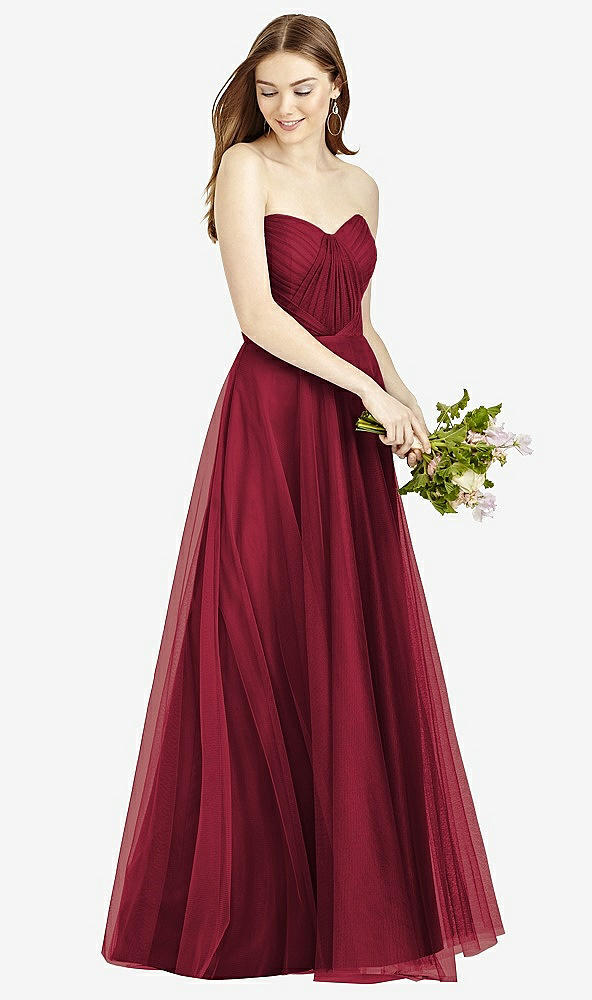 Front View - Burgundy Studio Design Bridesmaid Dress 4505