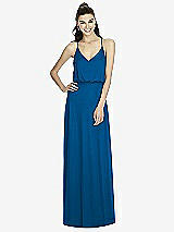 Front View Thumbnail - Cerulean Alfred Sung Bridesmaid Dress D739