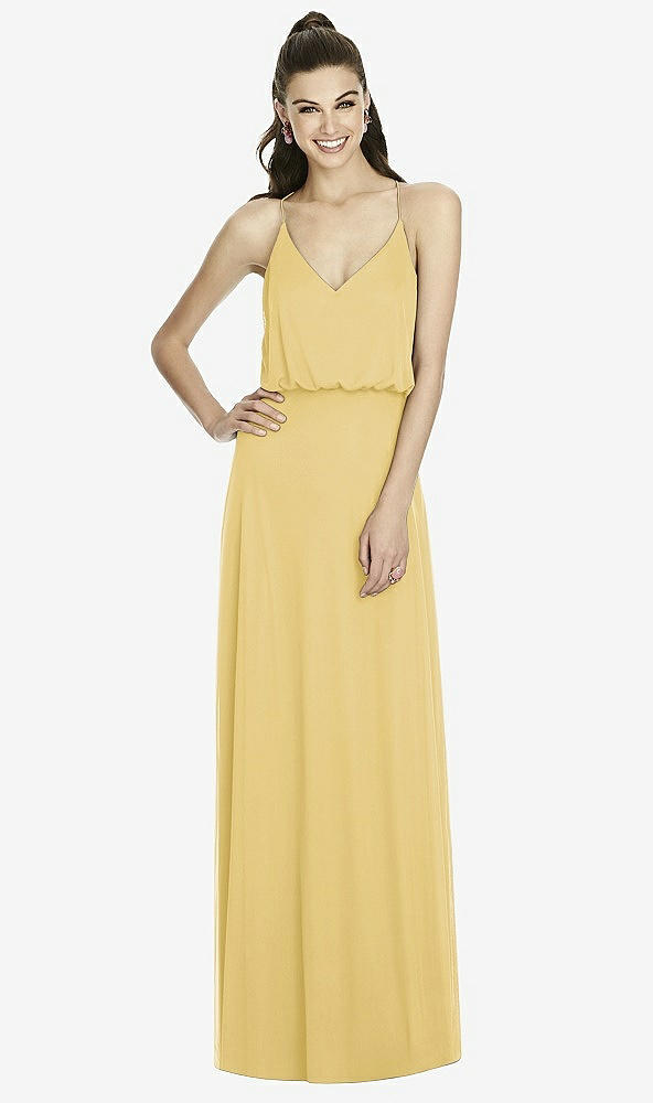 Front View - Maize Alfred Sung Bridesmaid Dress D739