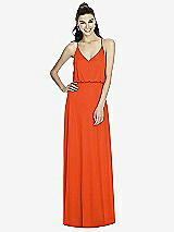 Front View Thumbnail - Tangerine Tango Alfred Sung Bridesmaid Dress D739