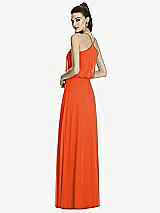 Rear View Thumbnail - Tangerine Tango Alfred Sung Bridesmaid Dress D739