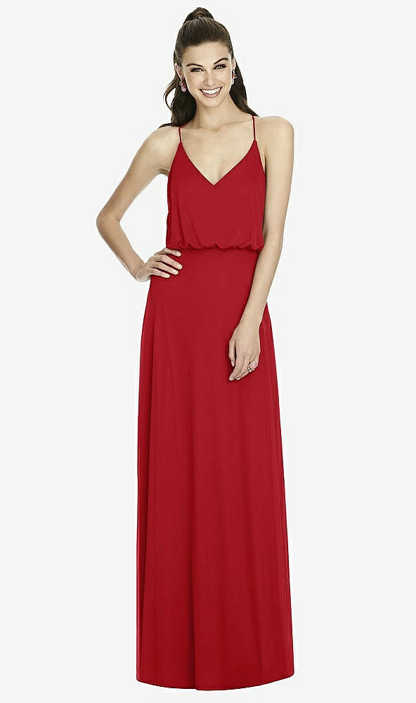 Front View - Garnet Alfred Sung Bridesmaid Dress D739