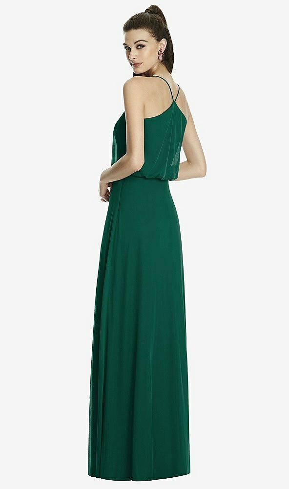 Back View - Hunter Green Alfred Sung Bridesmaid Dress D739