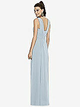 Rear View Thumbnail - Mist Maxi Chiffon Knit Shirred Strap Dress