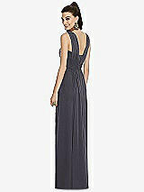 Rear View Thumbnail - Onyx Maxi Chiffon Knit Shirred Strap Dress