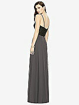 Rear View Thumbnail - Caviar Gray Chiffon Maxi Skirt