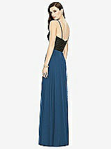 Rear View Thumbnail - Dusk Blue Chiffon Maxi Skirt