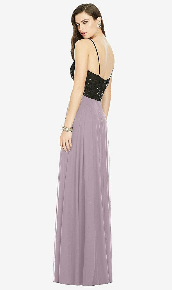 Back View - Lilac Dusk Chiffon Maxi Skirt