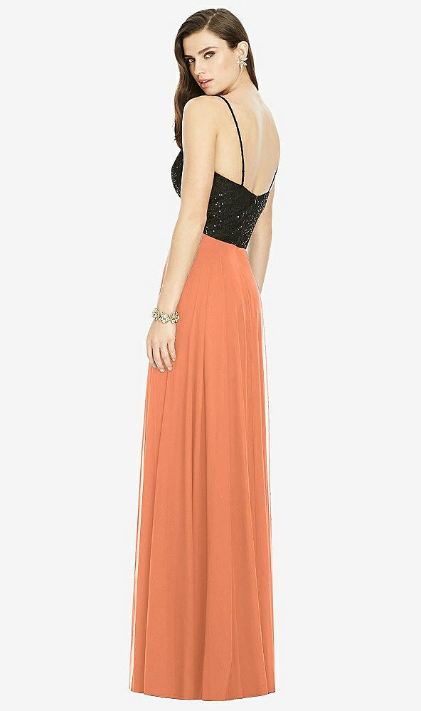 Back View - Sweet Melon Chiffon Maxi Skirt